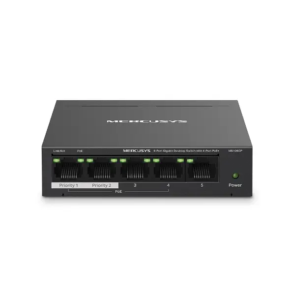 Mercusys MS105GP PoE switch de 5 Portas