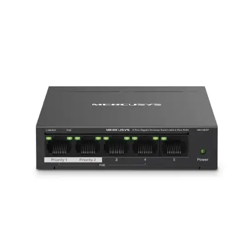 [MS105GP] Mercusys MS105GP PoE switch de 5 Portas